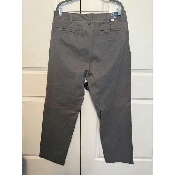 GAP Mens Classic Fit Flat Front Gray Casual Dress Pants Size 36x34 NWT - Picture 4 of 7